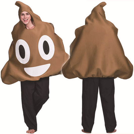 Adult Poop Emoji Costume – Funny Brown Pile Tunic for Halloween, Party, Parade & Group Cosplay