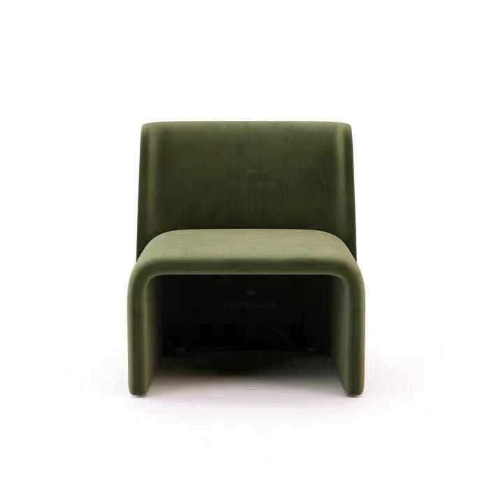 Modern Nordic Accent Chair – Contemporary Velvet Single Seater with Geometric Design, Designer Lounge Chair for Living Room, Office, Reception Area