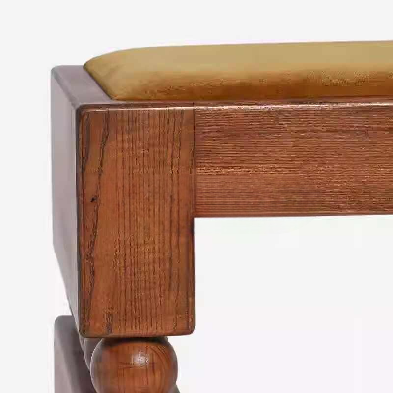 Vintage Solid Wood Long Bench, Entryway Bedroom Sofa Bed End Bench, Retro Dining and Tea Table Seating