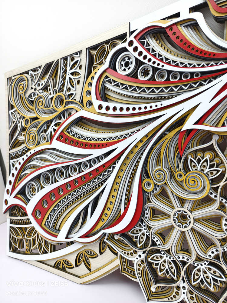 Modern 3D Layered Fish Art Wall Panel – 11-Layer Decorative Wall Painting for Entryway, Living Room, Sofa Backdrop, Dining Area – Contemporary Statement Art