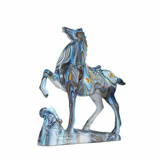 Luxury Modern Abstract Horse Sculpture, Success & Wealth Home Decor for Living Room, Office & Housewarming Gifts