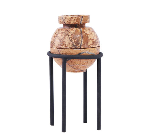Vintage Marble Candle Holder |  Style Decorative Accent for Living Room, Foyer & Dining Table