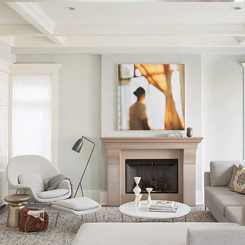 Modern Womb Chair and Ottoman Set, White Bouclé Lounge Armchair for Living Room or Bedroom
