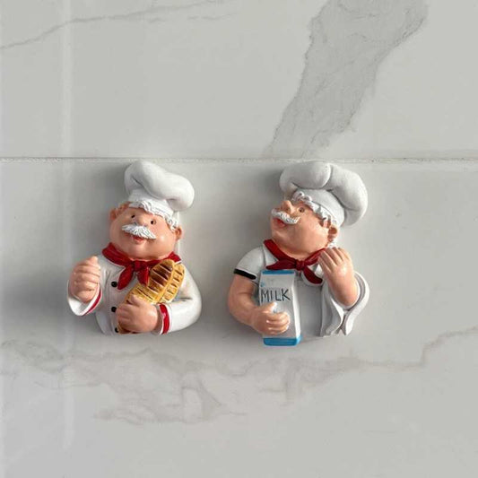 Cute Cartoon Chef Power Cord Organizer Hooks, Resin Kitchen Wall Hooks Set, Bread & Milk Design Cable Management
