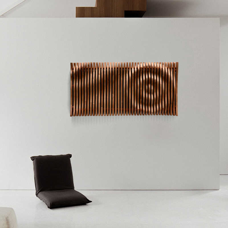 Modern Wave Wood Wall Sculpture, Abstract Carved Panel Art for Hotel, Office, Tea Room Decor