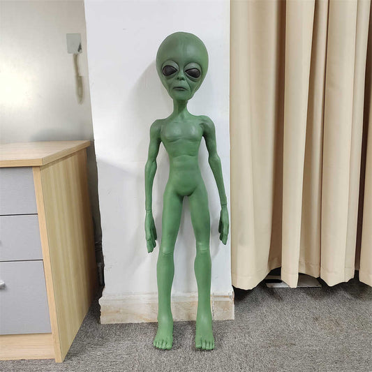 Realistic Alien Model – UFO Extraterrestrial Prop, Space Theme Display & Movie Set Decoration