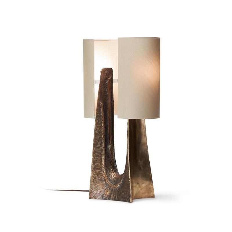 Retro New Vintage Brass Table Lamp, High-End Luxury Postmodern Bedroom, Living Room, Study Light, Distressed Metal, Button Switch, (Domestic Plug)
