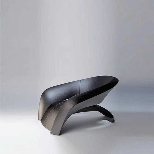 Modern Sculptural Fiberglass Lounge Chair, Creative Designer Soft Armchair for Living Room, Hotel Lobby, Sales Center