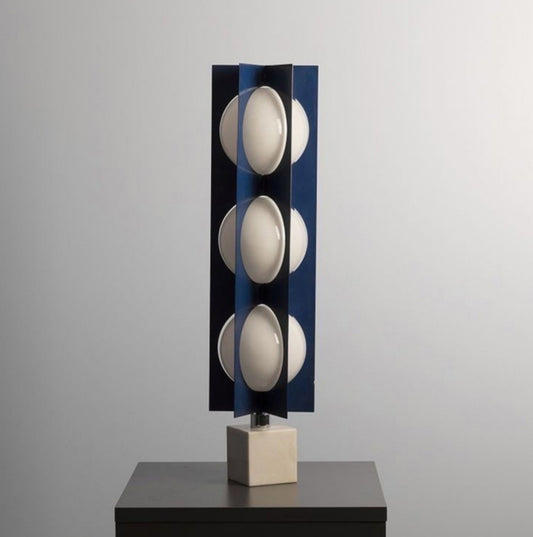Modern Minimalist Stilux Three-Globe Floor Lamp, Designer LED Accent Light with Marble Base for Living Room, Bedroom, or Study