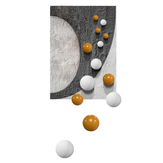 Modern 3D Metal Sphere Wall Art, Abstract Handcrafted Textured Panel, Minimalist Entryway, Hallway & Living Room Decorative Sculpture