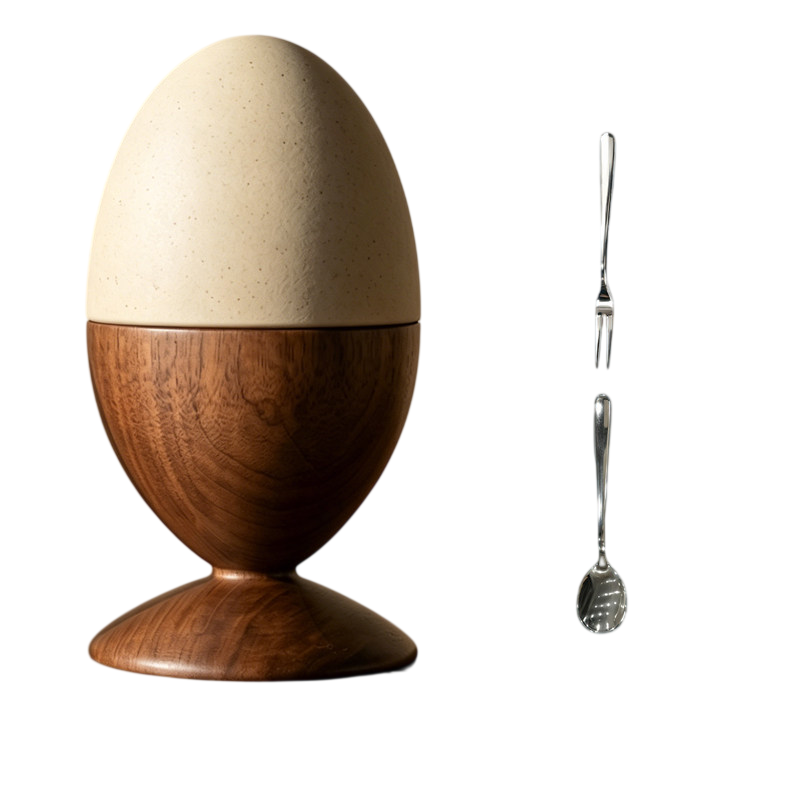 Egg Shaped Fruit Fork and Spoon Set, 304 Stainless Steel, 12 Piece