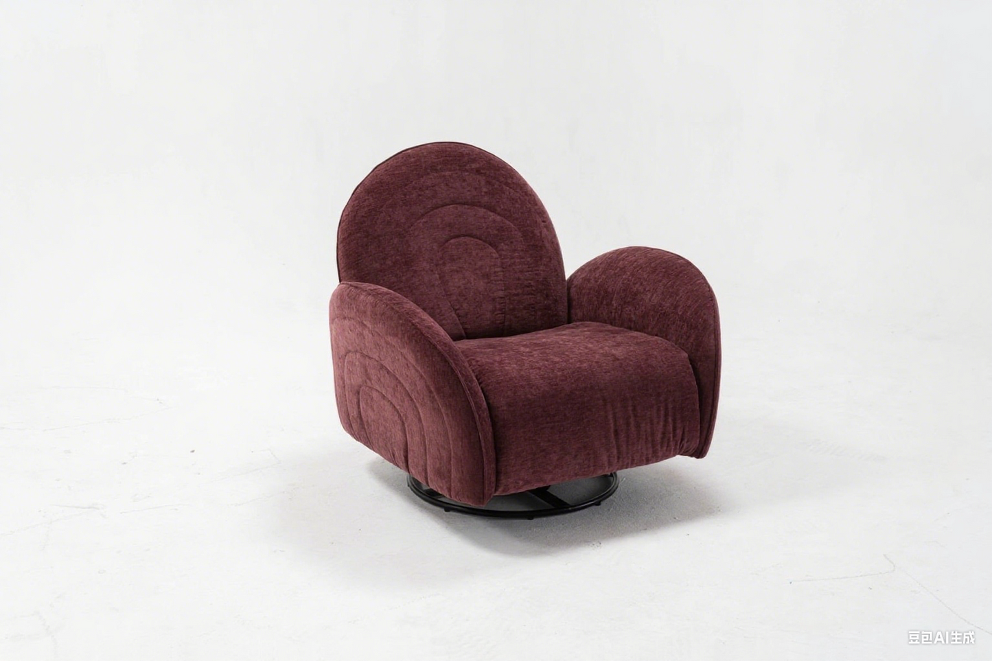 Plum Purple Power Recliner Lounge Chair, Modern Upholstered Single Sofa Chair with Rounded Back, Electric Reclining Accent Armchair for Living Room, Bedroom, Reading Corner, Apartment