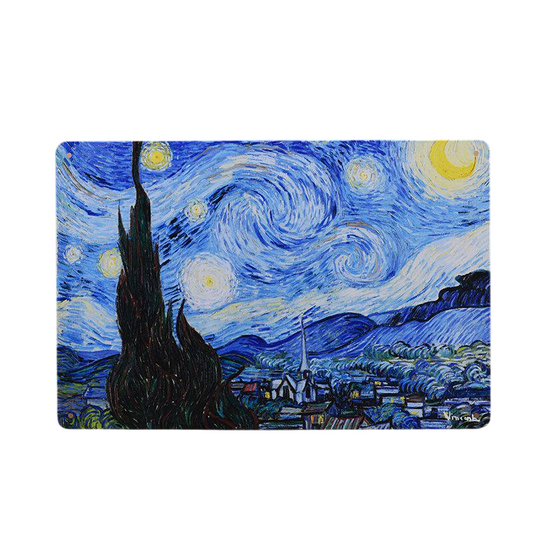 Vintage Starry Night Metal Tin Sign, Classic Post Impressionist Art Wall Decor, 12 x 16 Inch Retro Painting Plaque for Bedroom, Dining Room, Cafe, Bar, Gallery Wall