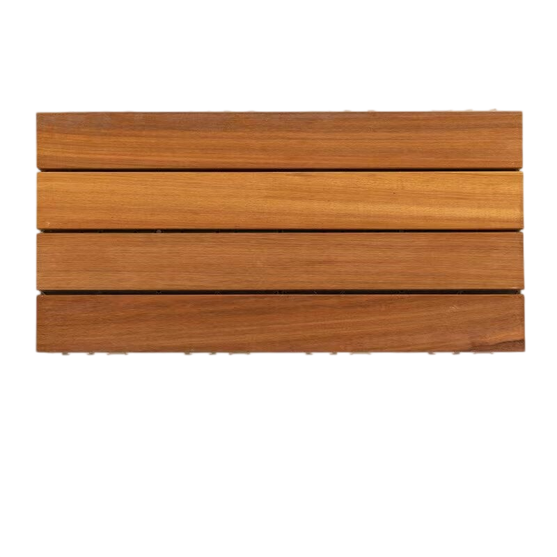 Interlocking Teak Wood Deck Tiles Outdoor Waterproof Patio Flooring Solid Hardwood Balcony Decking Tiles for Garden Terrace Poolside Shower Floor 11.4 x 22.8 Inch