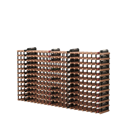 242-Bottle Beech Wood Wine Rack with Metal Grid Storage Frame
