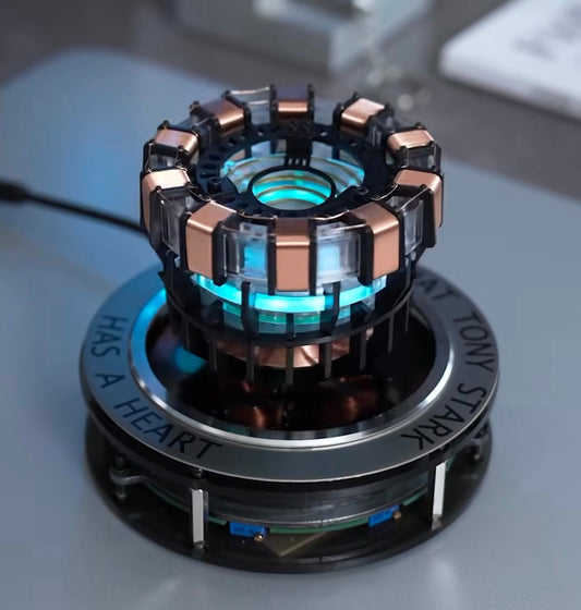 Floating arc reactor with magnetic induction glow up wirelessly