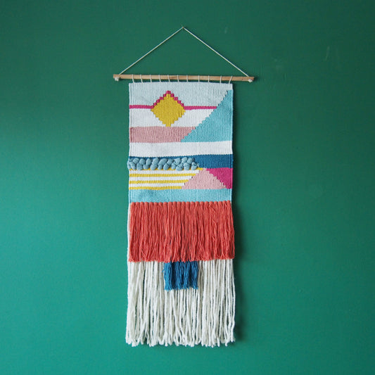Boho Handwoven Wall Tapestry – Colorful Southwestern Geometric Hanging Art, Vintage Decor for Living Room, Bedroom