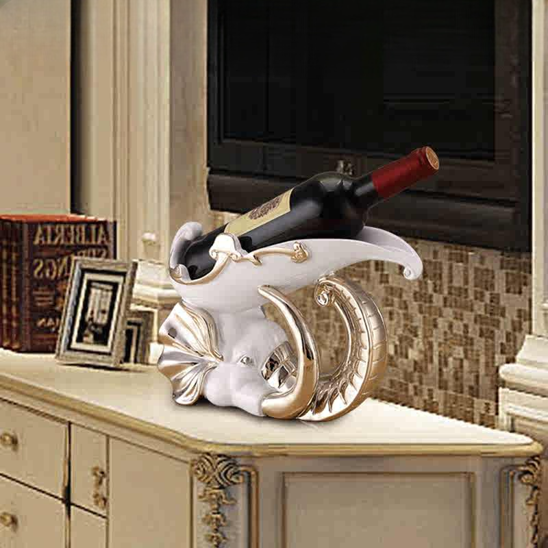 Luxury Elephant Wine Bottle Holder – Artistic Resin Centerpiece for Living Room, Cabinet, Gift