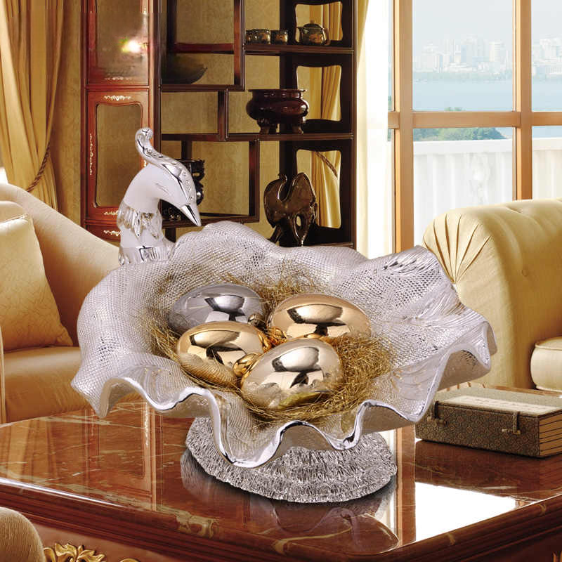 Luxury Peacock Fruit Bowl – Rose Gold Decorative Centerpiece for Living Room, Bar, Wedding Gift