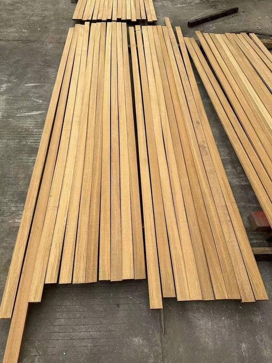 KD FEQ Marine Grade Teak Decking, 12 Pack, 9 x 50 mm x 9 ft, VG Mix