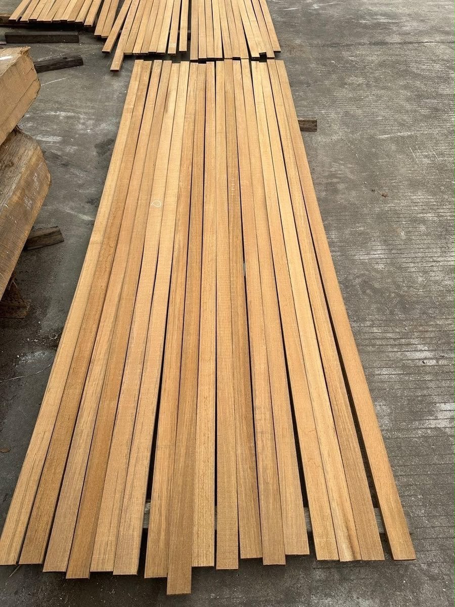 Marine Grade Teak Decking Strips, 8 Pack, 1/2 x 1-1/2 x 96 Inch