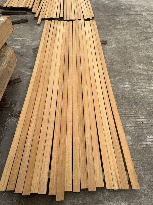 South Asian Forest Marine Grade Teak Decking, 15 Pack, 12 x 38 mm x 7 ft, KD FEQ Mix VG