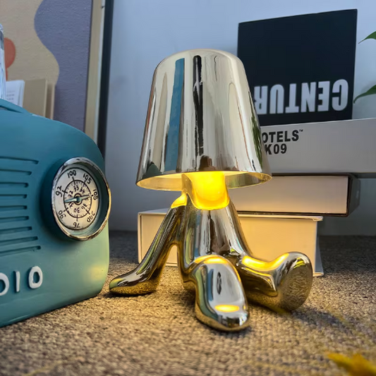 Modern led table lamp 5 pcs set Dimmable Touch Control portable battery bar wireless cordless Little Golden Man Rechargeable metal light