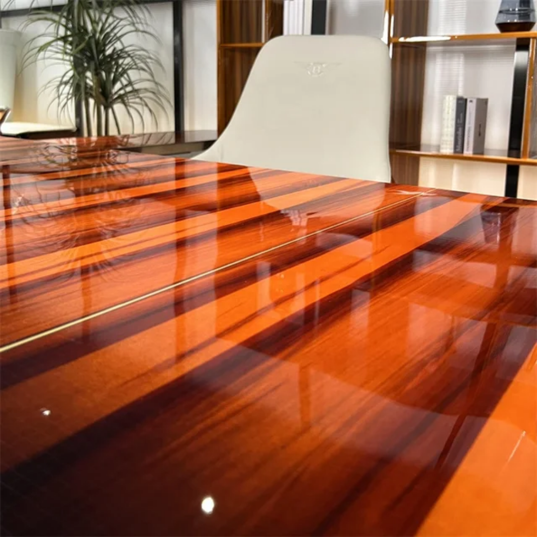The bently office desk solid wood furniture lacquer finished