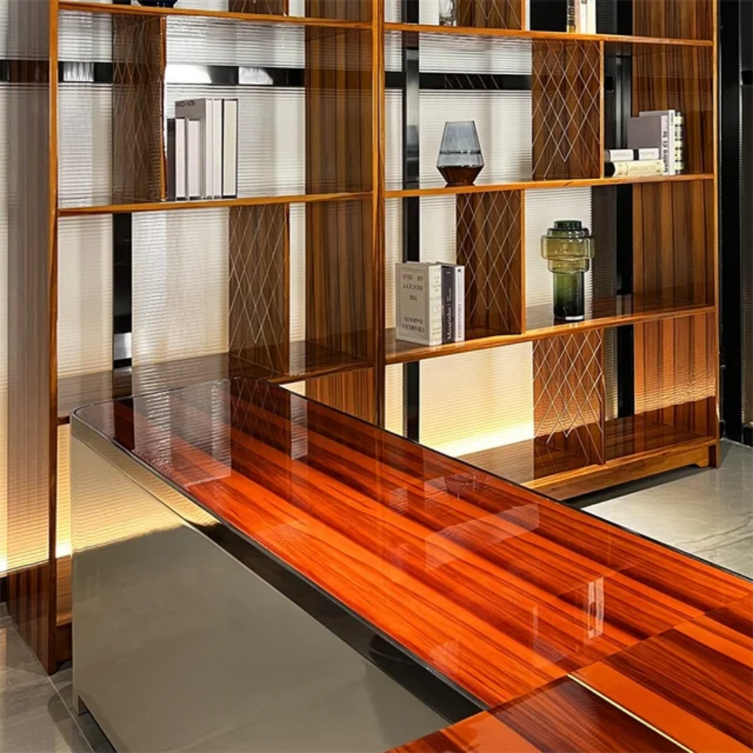 The bently office desk solid wood furniture lacquer finished