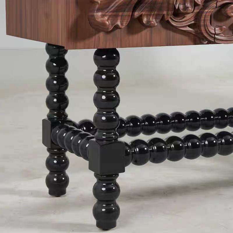 European Sideboard handcarved solid wood TV cabinet