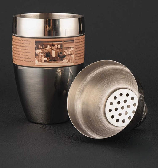 Professional Stainless Steel Cocktail Shaker 500ml – Vintage Print Design Bartender Shaker with Built-in Strainer, Premium Bar Tool for Home Mixology